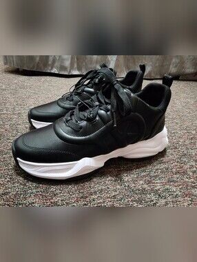 DKNY Black Sneakers with White Platform Sole